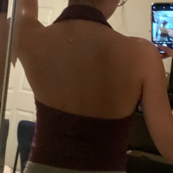 Garage ruched polo halter top. - Picture 2 of 2